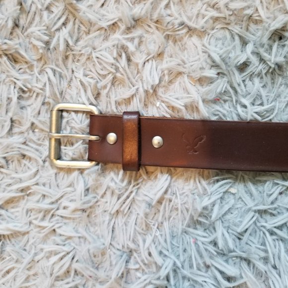 Dark brown AE leather belt, 36" - Picture 2 of 7